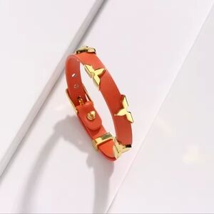 Gold and Orange Bracelet